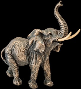 Håndlavet afrikansk elefant i bronze finish symbol på lykke og velstand